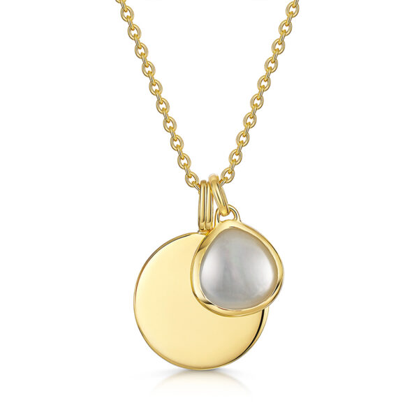 Birthstone Coin Necklace – Gold