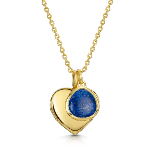 Heart Birthstone Personalised Locket – Gold