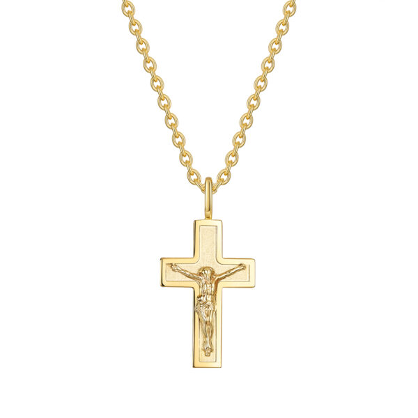 Personalised Crucifix Necklace - 9K Gold