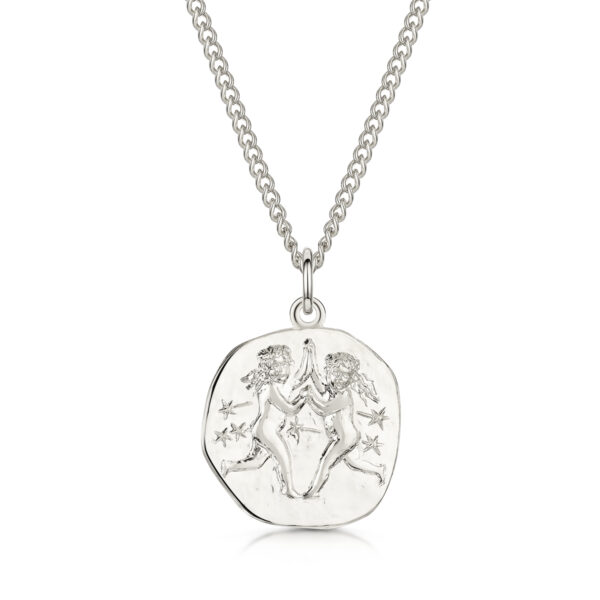 Gemini silver zodiac necklace