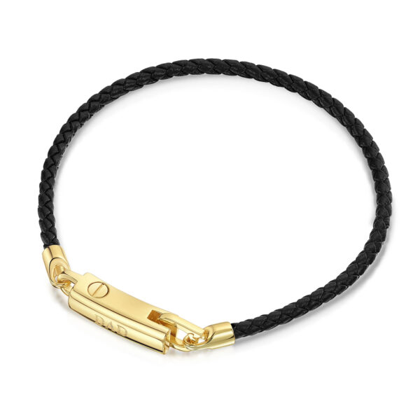 Braided Cord Bracelet With Capsule Urn - Gold 5