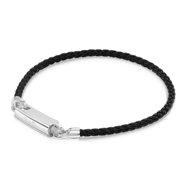 Braided Cord Bracelet With Capsule Urn - silver