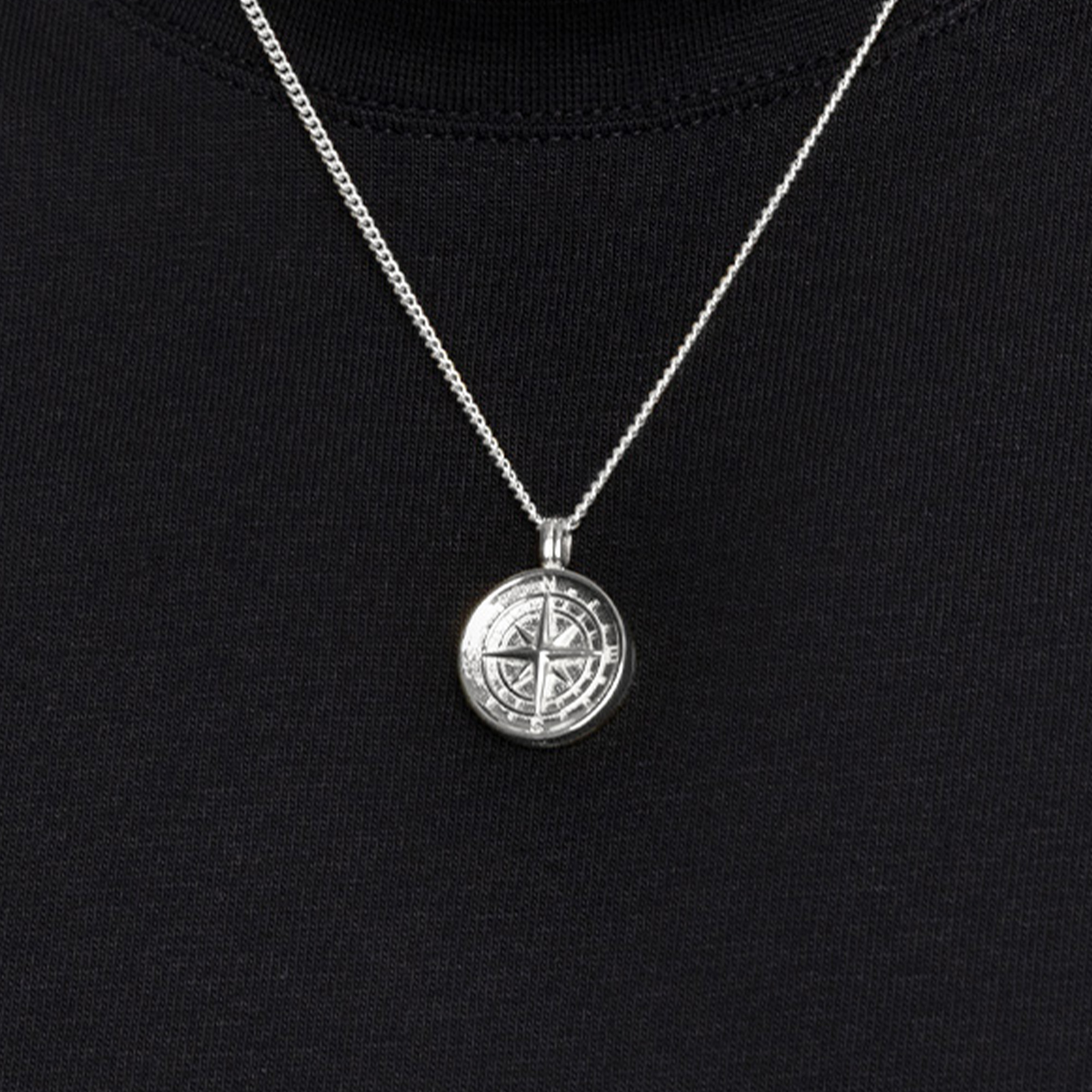 Men’s Compass Locket – Silver SP20325A-SS