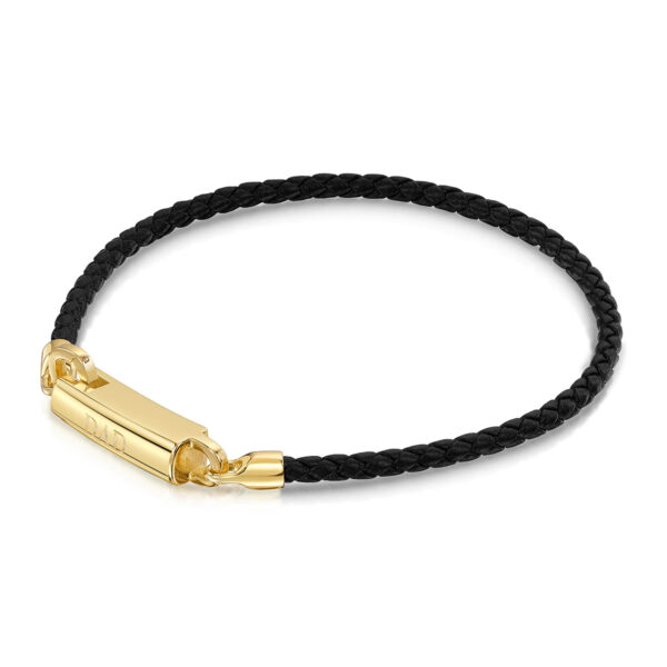 Men's Braided Cord Bracelet With Capsule Urn - Gold