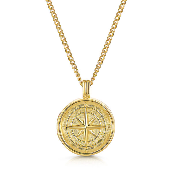SP20325A-YGP - Compass Locket - Gold