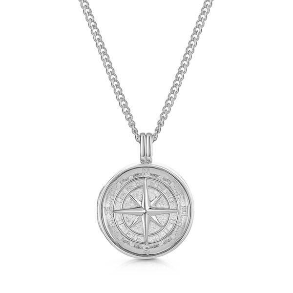 SP20325A-YGP - Compass Locket - silver
