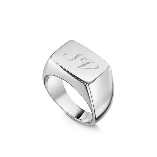 Men's Signet Ring Urn Silver