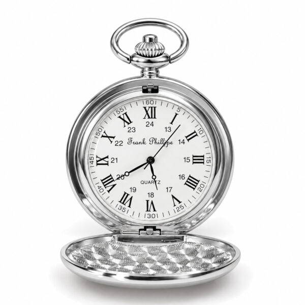 Silver Alpine Roman Pocket Watch