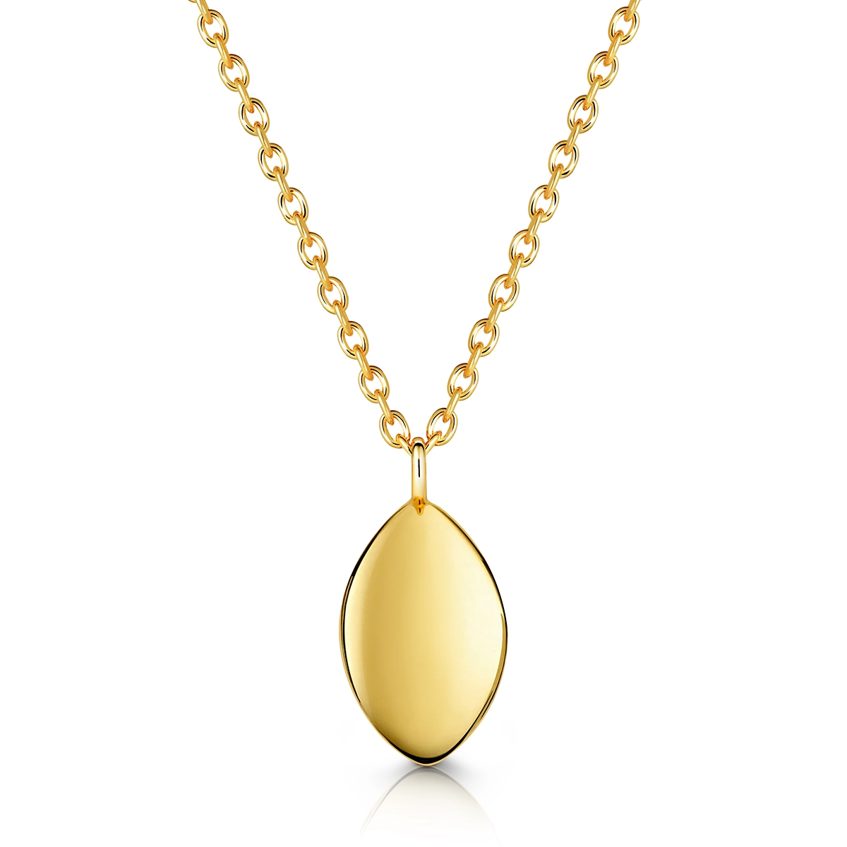 Oval Urn Pendant - Gold