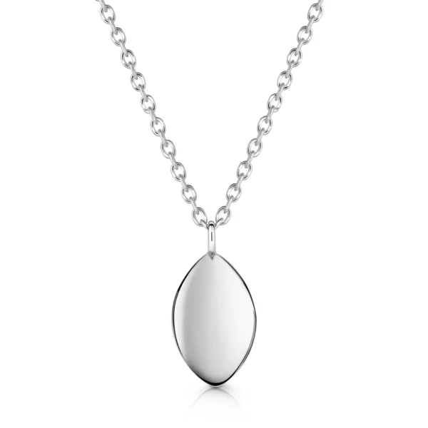 Oval Urn Pendant - Silver