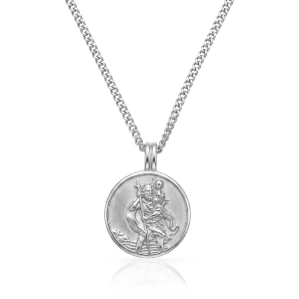 St Christopher Personalised Necklace - Stainless Steel
