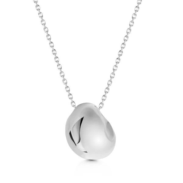 Organic Pebble Urn - Silver
