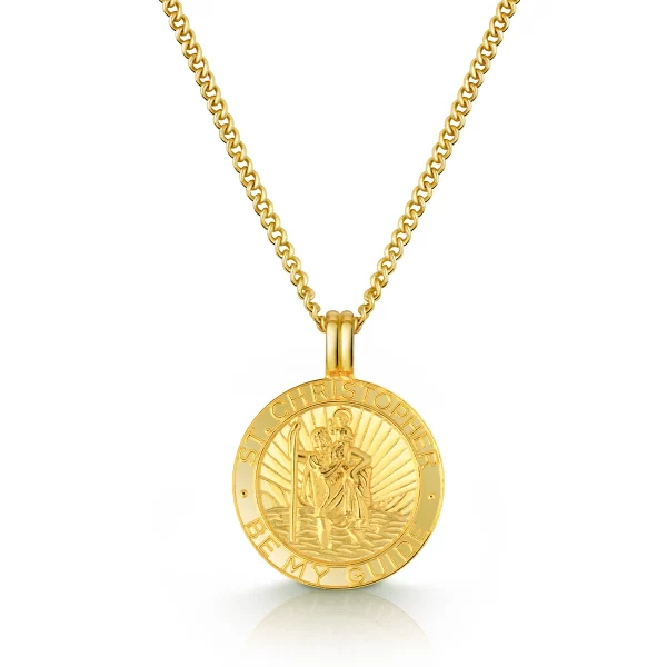 St Christopher Necklace - Gold