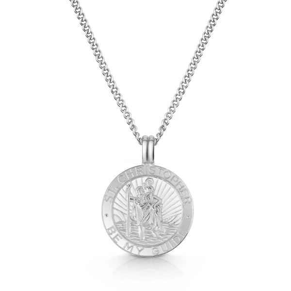St Christopher Necklace - Silver