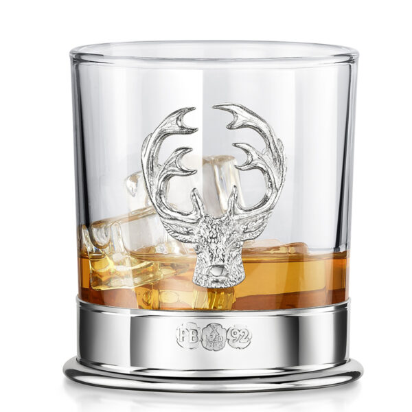 Pewter Stag Whisky Glass
