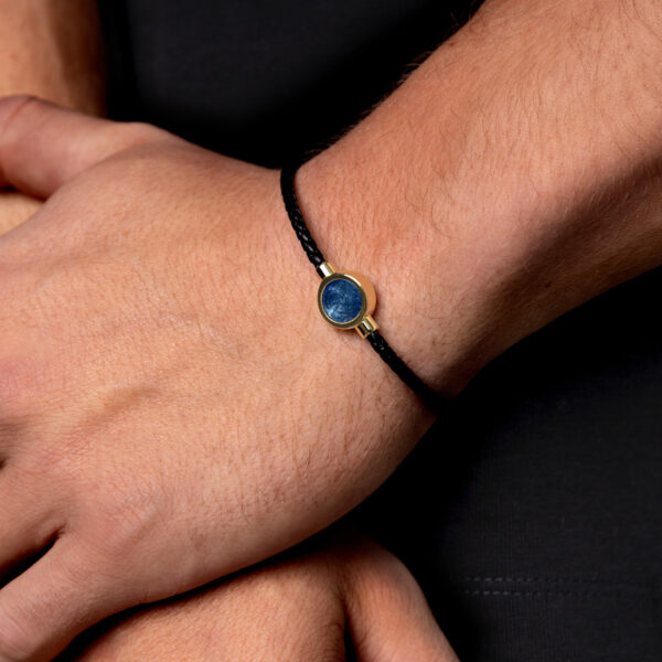 Braided Cord Ashes Resin Bracelet - Gold