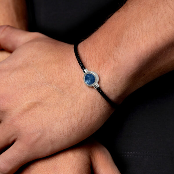 Braided Cord Ashes Resin Bracelet - Silver