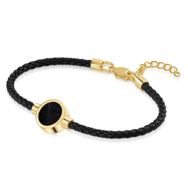 Braided Cord Ashes Resin Bracelet - Gold