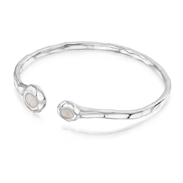 Embrace Organic Ashes Resin Bangle - Silver