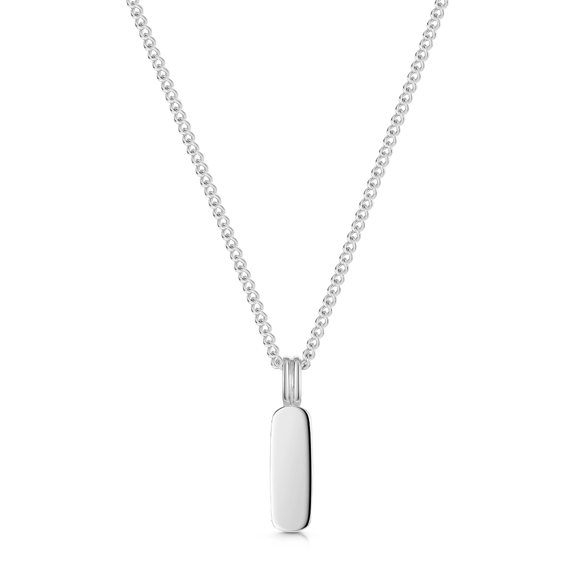 Men's Tag Necklace - Silver