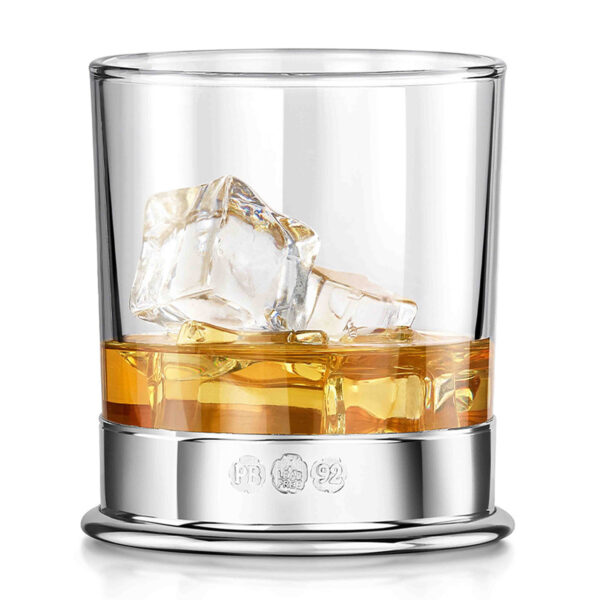 Pewter Base Whisky Glass
