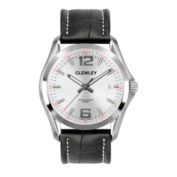 Clewley Sport Watch - Black Leather Strap