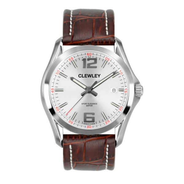 Clewley Sport Watch - Brown Leather Strap