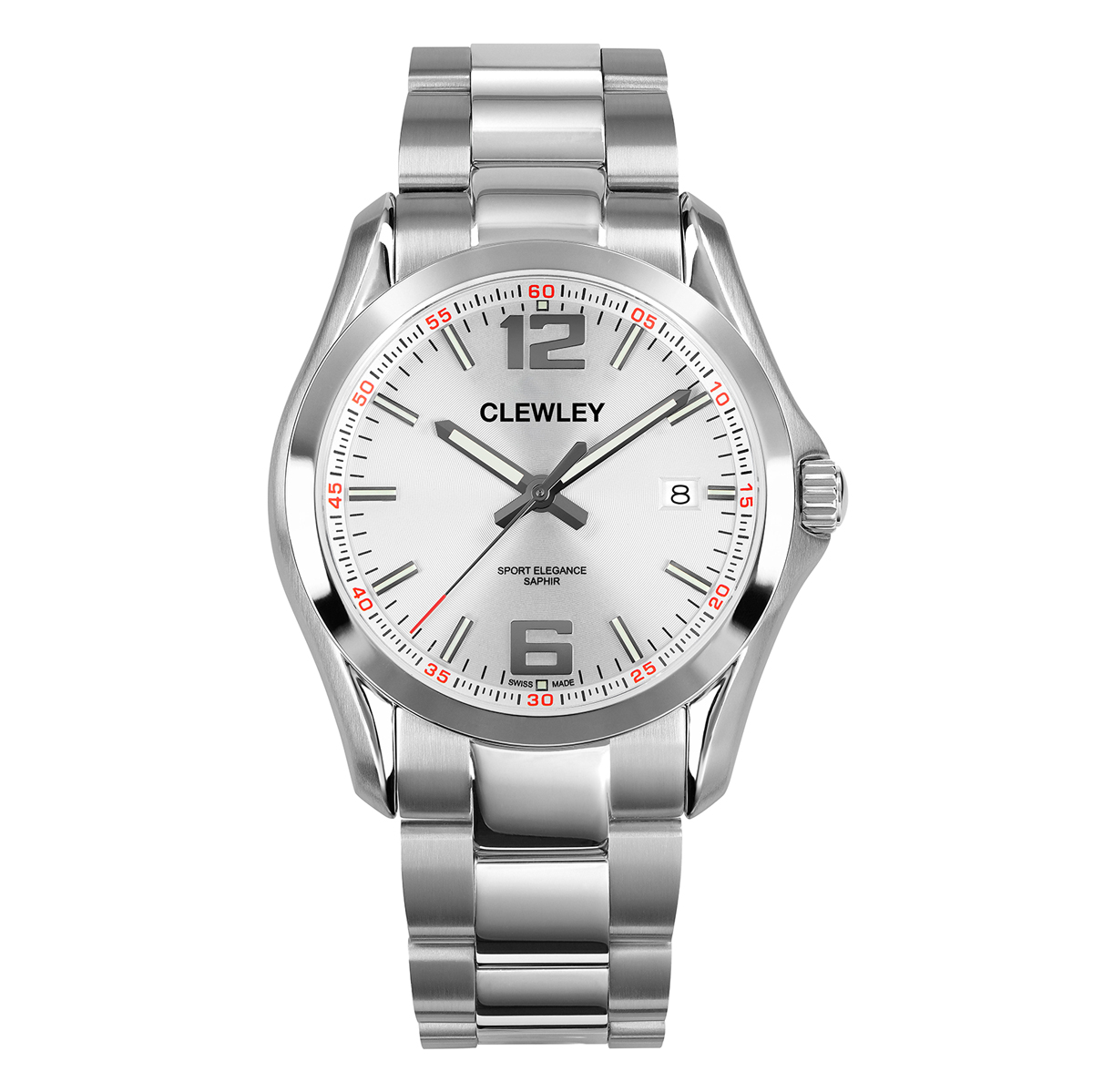 Clewley Sport Watch - Steel Bracelet Strap