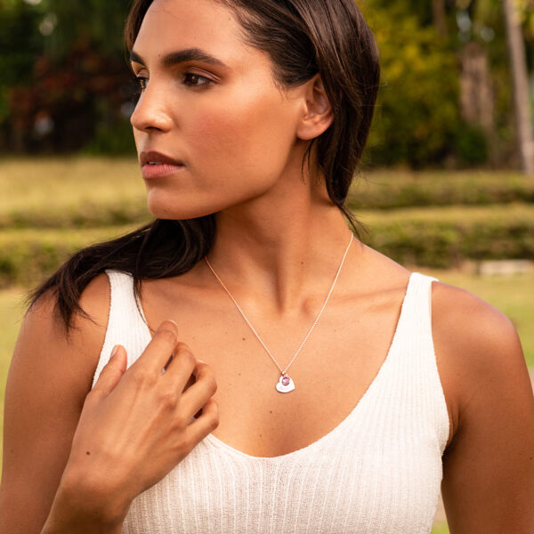 Swarovski silver heart