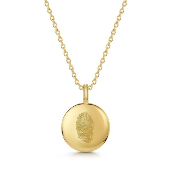 Coin Fingerprint Pendant - Gold