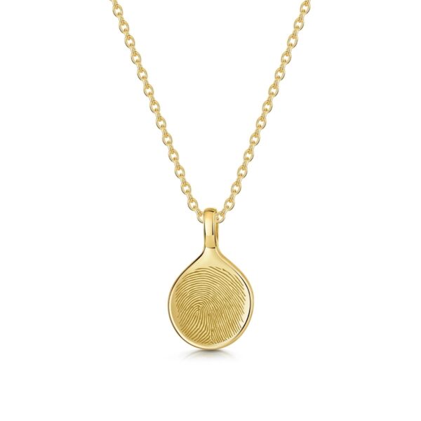 Pressed Fingerprint Necklace - Gold