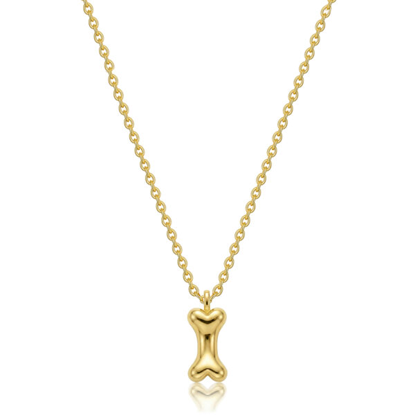 Dog Bone Urn Necklace - Gold