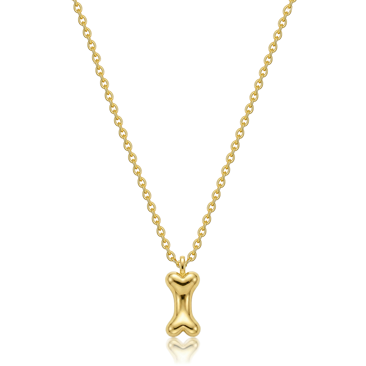 Dog Bone Urn Necklace - Gold
