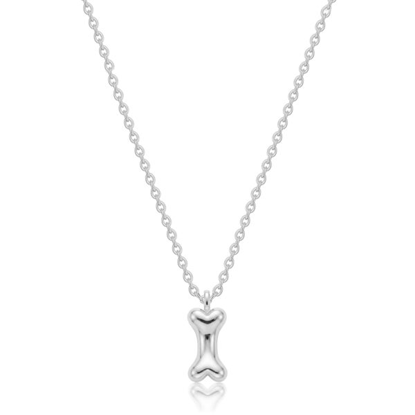 Dog Bone Urn Necklace - Silver