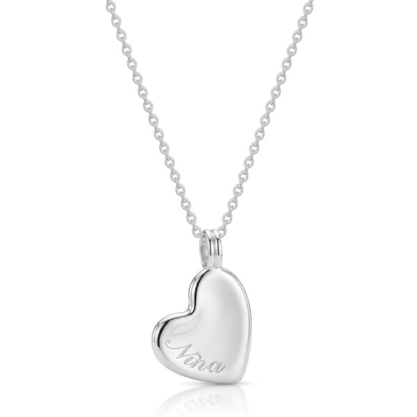 Drop Heart Name Necklace - Silver-SP22011A-SS-Hero