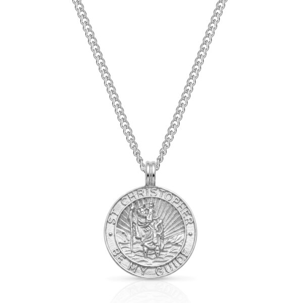 St Christopher Guidance Necklace - Stainless Steel