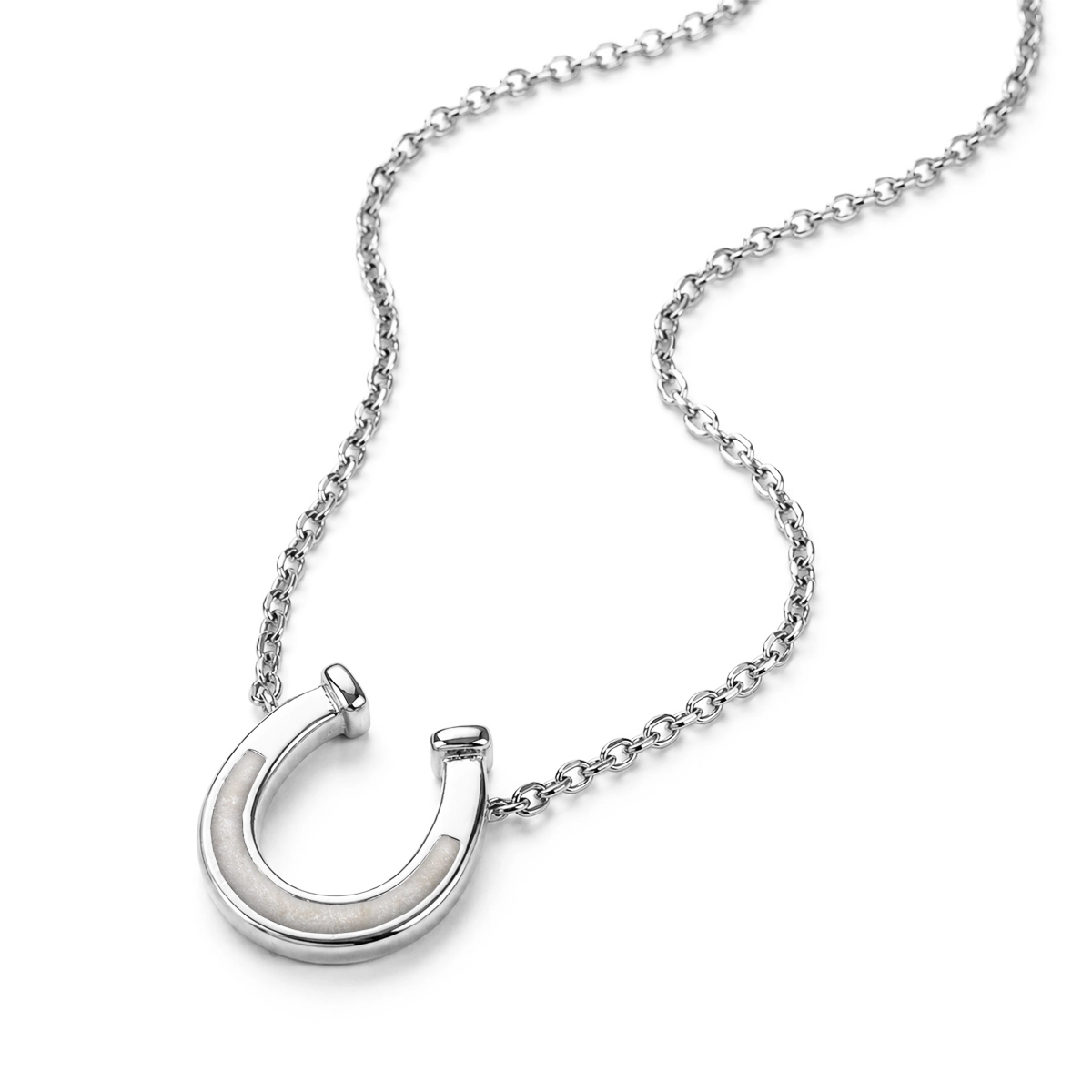 Horseshoe Ashes Resin Necklace - Gold-SN21979A-SS-Hero snow white 2