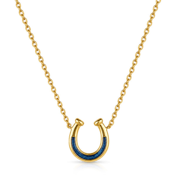 Horseshoe Ashes Resin Necklace - Gold