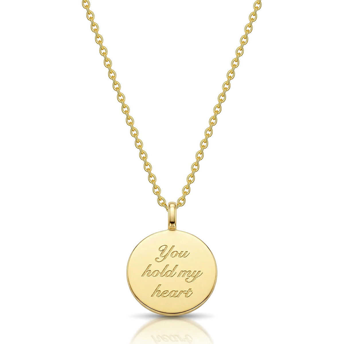 Wreath Initial Necklace - Gold-SP21846A-YGP-Back