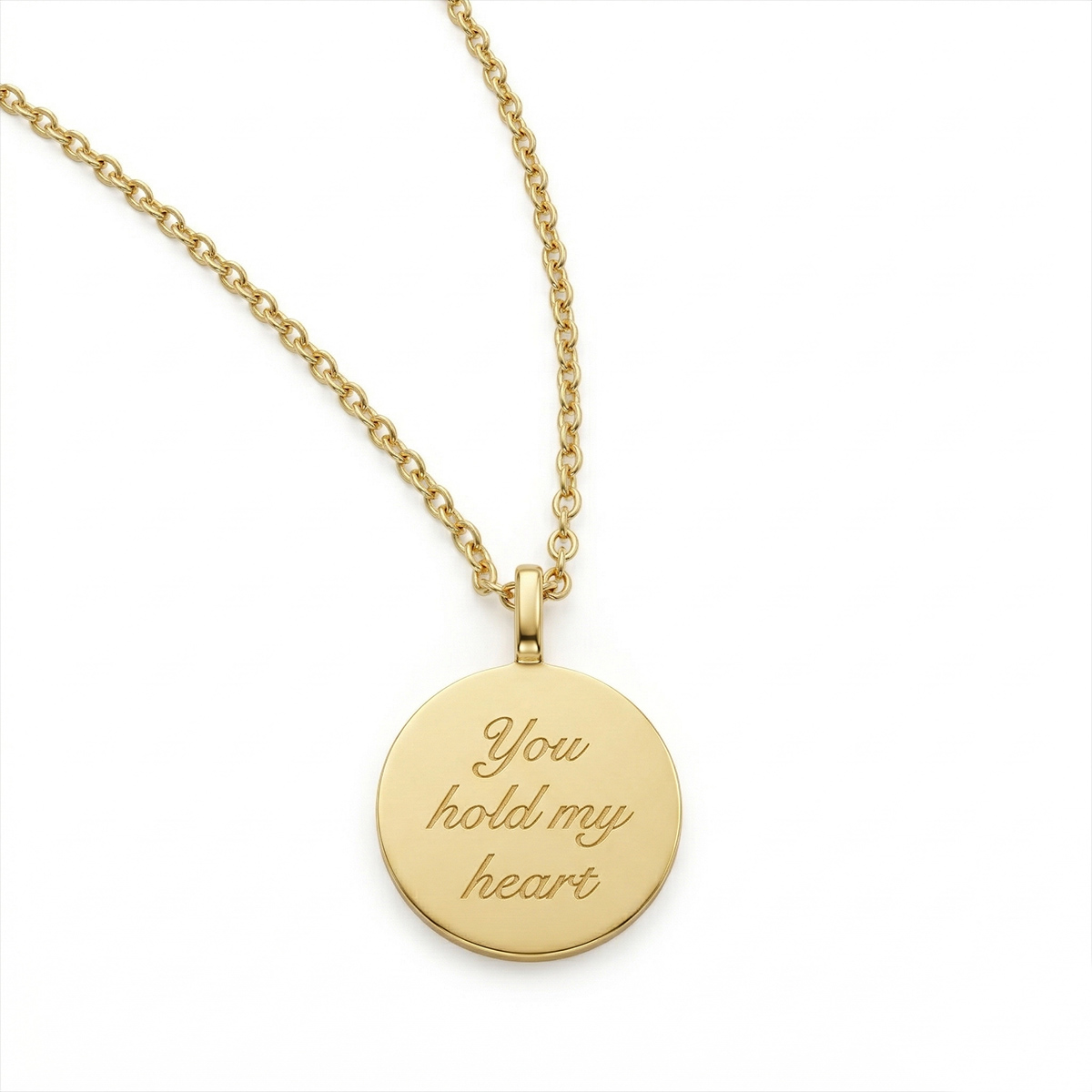 Wreath Initial Necklace - Gold-SP21846A-YGP-Back